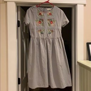 Grey Floral Roolee Dress